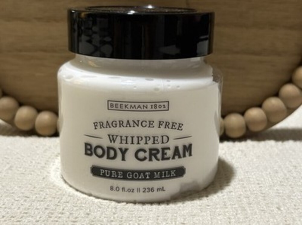 BEEKMAN 1802 ~ PURE GOAT MILK WHIPPED BODY CREAM ~ FRAGRANCE FREE ~ 8 OZ